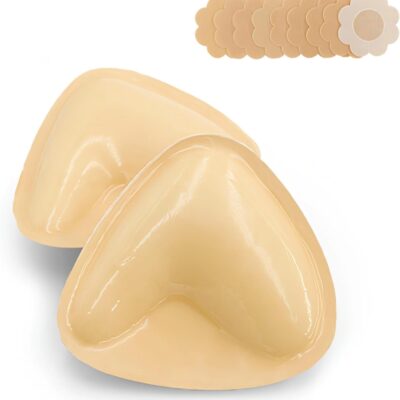 DEPOVOR Ultra Boost Inserts Double-Sided Adhesive Pads Sticky Bikini Padding Inserts for Sports Bra Swimsuit