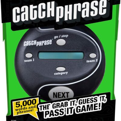 Hasbro Gaming Catch Phrase Electronic Game | Fun Active Handheld Party Games for Adults, Teens, and Kids | Ages 12+ | 4 or More Players, 2 Teams | Portable Family Travel Games (Amazon Exclusive)