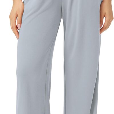 ODODOS Drapey Soft Wide Leg Pants for Women High Waist Casual Relaxed Lounge Pants with Pockets-29 Inseam