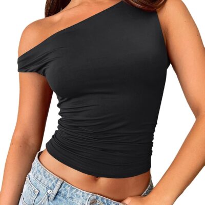 Trendy Queen Womens Summer Tops Spring T Shirts Crop Tank Top Fashion Clothes Workout Gym Beach Vacation Outfits 2025