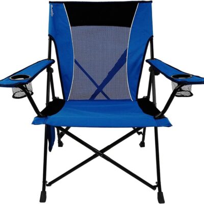 Kijaro Dual Lock Folding Camp Chairs - Versatile for Sports, Outdoors & Lawns - Locks Positions - Maldives Blue